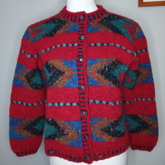 Chompas Sweaters - Vintage Chompas Alpaca Wool Button Front Cardiagn